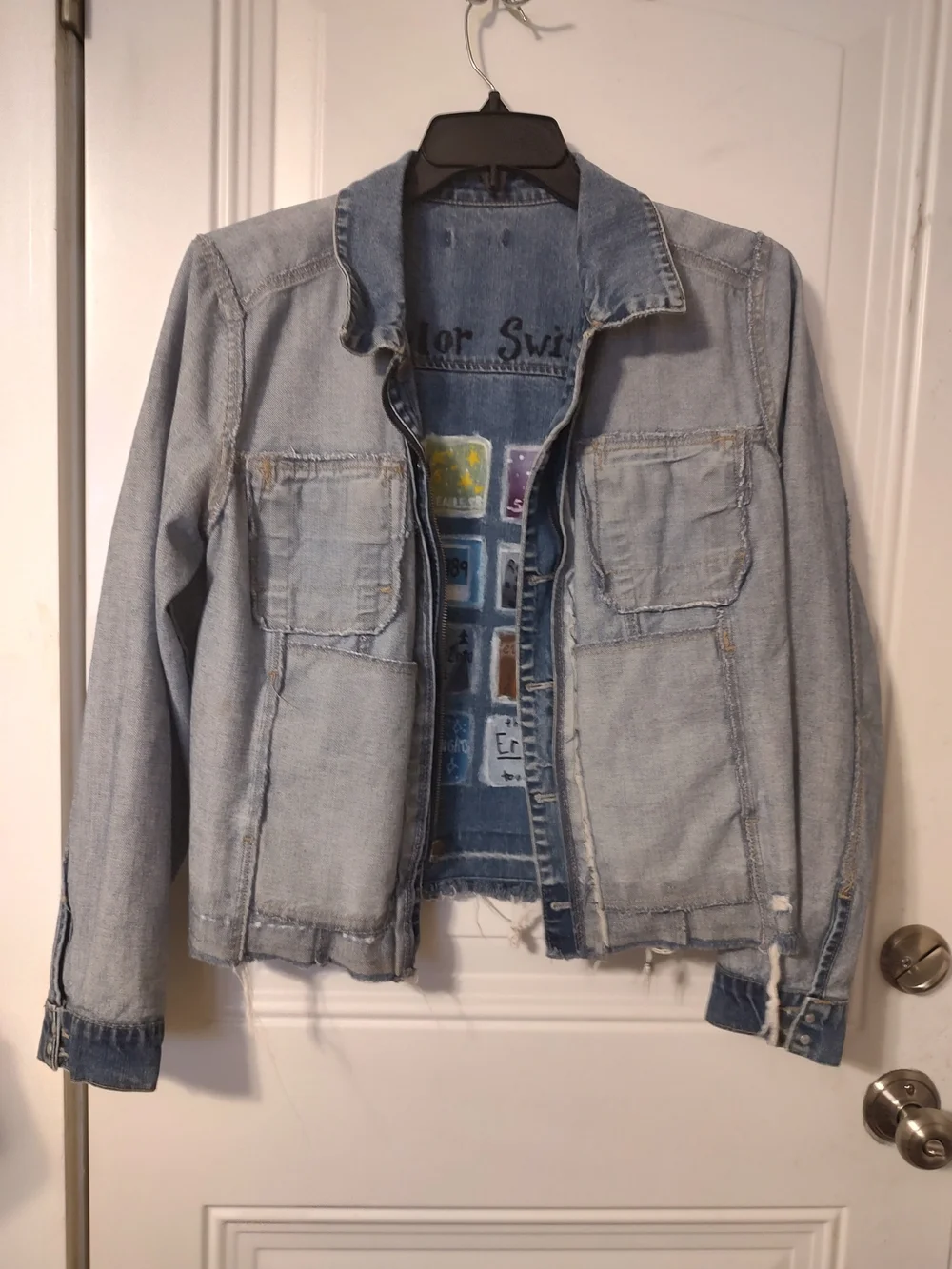 Taylor Swift Hand-Painted Denim Jacket - Light Blue - Picture 7 of 11